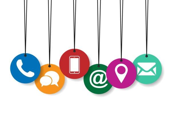 Contact us symbols Social Media network icon symbols colour color network icons icon call us email mobile signs sign fun funny talk Network digital technology People connect busines whatsapp app tags